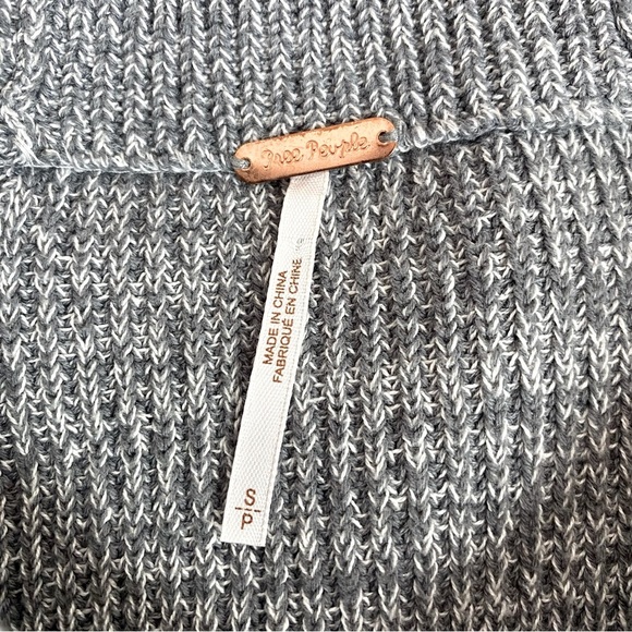 Free People Steel Grey Too Good Mock Neck Sweater Size S - Picture 5 of 7